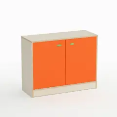 Childhood School Cabinet Shape with Doors Height 75 cm. Orange - CAM Compliant