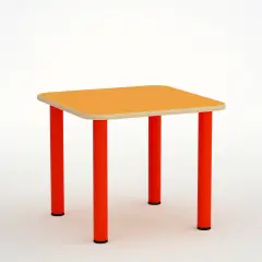 Square Top Kindergarten Table Size 2 Orange