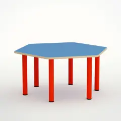 Kindergarten Table Top Hexagonal Size 2 Blue Horizon
