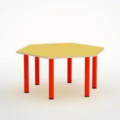 Kindergarten Table Top Hexagonal Size 2 Yellow