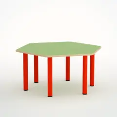 Kindergarten Table Top Hexagonal Size 2 Green