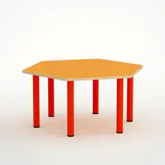 Kindergarten Table Top Hexagonal Size 2 Orange