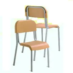 Sedia per Bambini Scuola Primaria Sara Grigia Misura 4 Salmone