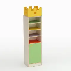 Mobile Nursery School Column Shape with Right Opening Door Green - CAM Compliant