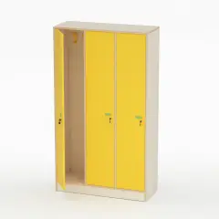 School Locker Room Cabinet Teacher Form Doors Yellow - CAM Compliant
