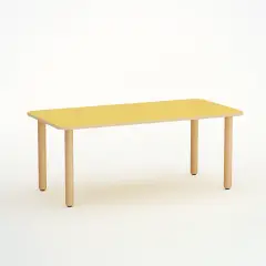 Rectangular Table Shape H 46 Cm - Size 1 - Yellow For Nurseries - CAM Compliant
