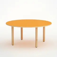 Circular Shape Table H 46 Cm - Size 1 - Orange For Nursery School - CAM Compliant