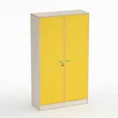 Childhood School Cabinet Shape Cabinet 2 Doors Yellow - CAM Compliant