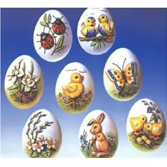 Stampo per Colata – Uova Pasquali 8 Soggetti per Gesso, Cera