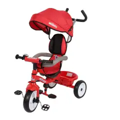 Hummingbird Adjustable Tricycle - Front Mom/Front Road - Red