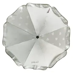 Universal Umbrella with Cream Hearts Embroidery