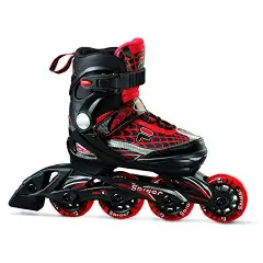 SPIDER LED INLINE SKATES BLACK-RED SIZE 36