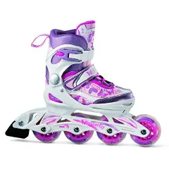 BUTTERFLY LED INLINE SKATES WHT-MAG-LIL SIZE 36