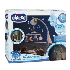 Chicco First Dreams Next2Dreams Mobile Azzurro – Giostrina Musicale per Culla