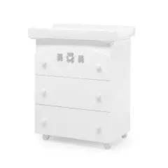 Molly Bath Changing Table White Grey Erbesi