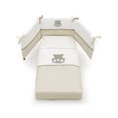 COMPLETO PIUMONE E PARACOLPI BIANCO TORTORA COLL.CHARLY