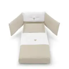 Erbesi Completo Piumone e Paracolpi Bianco Tortora – Collezione Molly