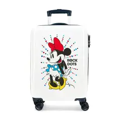 Trolley Cabina Mickey Magic Disney 55cm Bianco ABS 4 Ruote