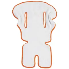 Copriseggiolone Universale in Spugna Bianco/Arancio – Fodera Comfort per Seggiolone