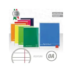 Maxi Pigna Colours Notebook 80gr - 42 Pages - Row A (Class 1st and 2nd Primary)
