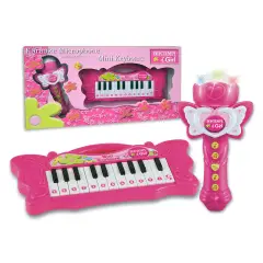 24-Key Keyboard with Karaoke Microphone i Girl