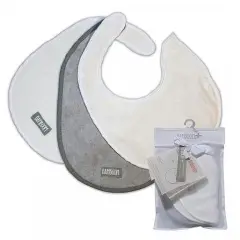 Bibs 3Pcs Bibsset Grey White White