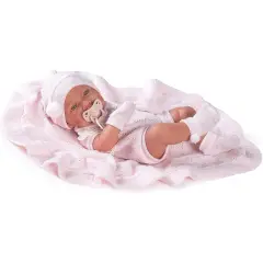 Newborn Reciv©n Doll with Knitted Blanket