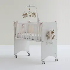 PUCCIO PINK CO-SLEEPING BED WITH MATTRESS