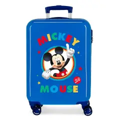 Mickey Circle Blue Cabin Trolley Abs 55cm. 4 Wheels