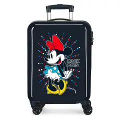 Minnie Rock Dots Blue Cabin Trolley Abs 55cm. 4 Wheels