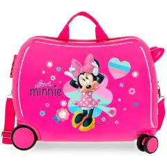 Minnie Love Pink Rideable Travel Trolley 4 Wheels