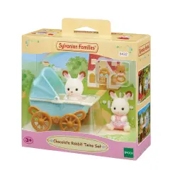 Sylvanian Families Chocolate Rabbit and Pram Cufflinks