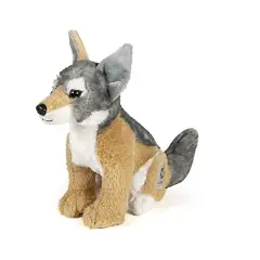 Soft Toy Sitting Wolf 30cm. Eco-Friendly