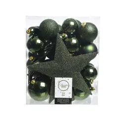 Box 33 Sfere di Natale - Diametro 8 cm - Pine Green