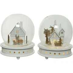 Christmas Ball with LED Warm Light 15x15x17cm Assorted
