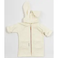 Robe Towel Bathrobe 2-4 Years with Zip Cream
