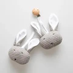 Bunnies with Wooden Knitted Clips