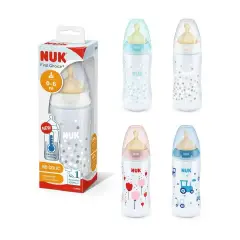 NUK BABY BOTTLE TEMPERATURE CONTROL 300 ML LATEX 0-6 MONTHS