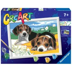 CreArt Cuccioli Jack Russel - Gioco Creativo da Dipingere per Bambini