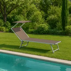 Lettino Prendisole da Giardino Freak Tortora – Relax e Comfort Outdoor