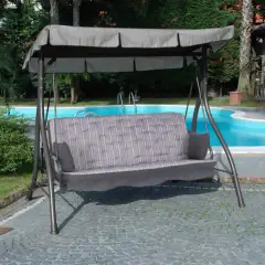 Dondolo Letto Zanzibar 3 Posti Antracite – Comfort e Relax per il Tuo Outdoor