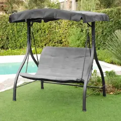 Haiti 2 Seater Rocking Chair Anthracite