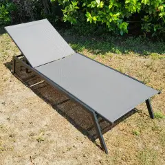 Lettino Playa Antracite – Lettino Prendisole da Giardino Elegante e Resistente