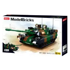 Modelbricks- Carro Armato Leopard. 2A5 Main Battle Tank 2in1 766 Pezzi