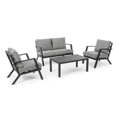 Harley Anthracite Living Room Set Complete with Cushions