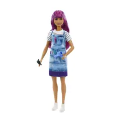 Barbie i Can Be...  Hairdresser with Purple Hair GTW36