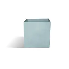 Smooth Square Vase 40x40 H.40 Light Gray