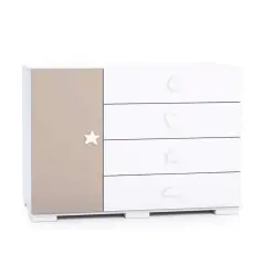 BUBBLE CHEST OF DRAWERS WHITE TAUPE D254G-M7753