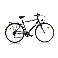 Adult Bicycle 28 Inch Men's Bicycle Trekking Black
