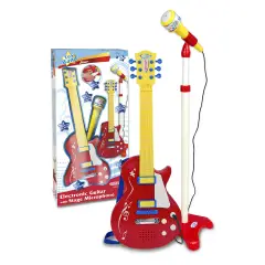 Rock Guitar With Stage Microphone